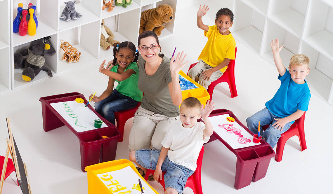 Little Blue and Red Paint Mixing